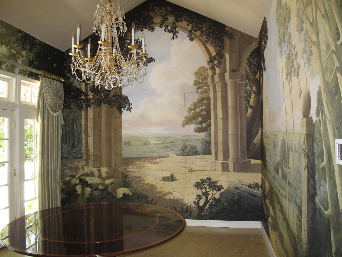 Dining room, private residence | Evans & Brown mural art